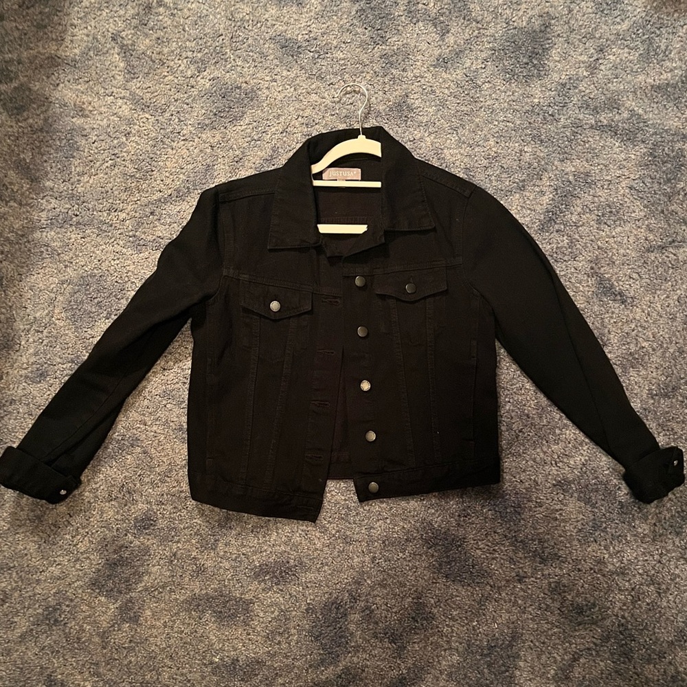 Just USA Black Soft Denim Jacket